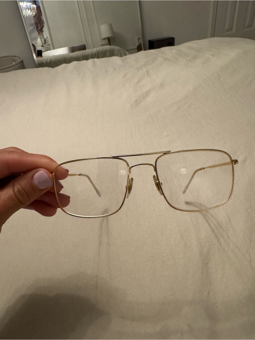 Ray-Ban Women's Gold Metal Square Aviator Frames
